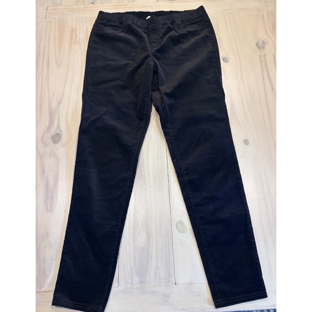 Eileen Fisher Women's Black Corduroy Stretch Skinny Pull On Pants Size M